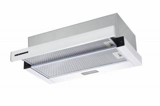 Hota incorporabila telescopica Heinner HTCH-F400WH, Putere de absorbtie 358.4 m3 h, 1 motor, Iluminare LED, 59.5 cm, Alb