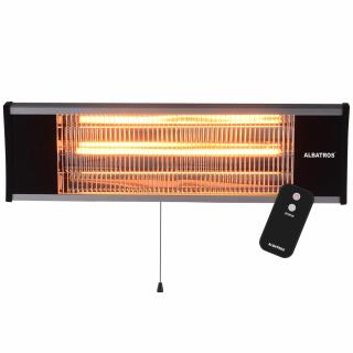 Incalzitor terasa electric Albatros RFC-2001AT,2000 W,Infrarosu de Tavan, Element de A, sA  ncalzire: lampa cu fibra din carbon,Negru