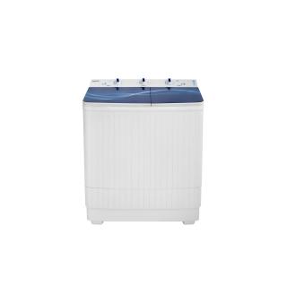 Masina de spalat rufe semi-automata Nobeltek NSWM7.3B, 7 kg spalare, 3 kg stoarcere, evacuare apa uzata: prin cadere libera, Alb Glass Line Blue
