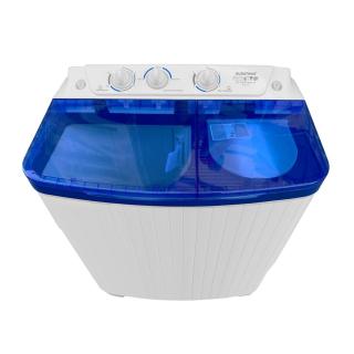 Masina de spalat rufe semiautomata cu storcator Albatros WMS 5.3,350 W spalare,120 W stoarcere,5 kg rufe uscate,2.5 kg stoarcere,Alb Albastru