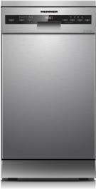 Masina de spalat vase Heinner HDW-FSM45710AXD+++, 10 seturi, 7 programe, Auto-Door opening, Control electronic, Display LED, Clasa D, 45 cm, Inox