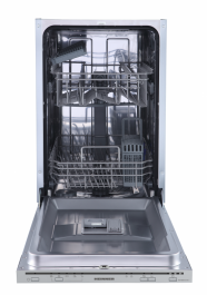 Masina de spalat vase incorporabila Heinner HDW-BIM45510E++, 10 seturi, 5 programe, Control mecanic,Aquastop, Clasa E, 45 cm