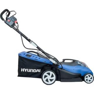 Masina de tuns gazon electrica HYUNDAI HY-LM3801 E, 1600W, latime taiere 380mm, reglare inaltime de taiere pe 5 trepte (25-75mm), volum cos de iarba 40 l,albastru