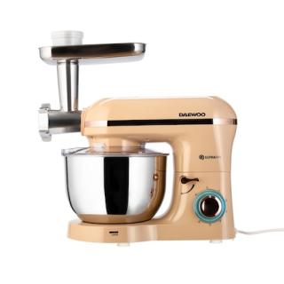 Mixer cu bol Daewoo DHM200MGC, 2000W, capacitate bol 5.5l, accesoriu masina de tocat, capacitate de tocare 1.2 kg min, 3 discuri de taiere din inox, tel, carlig framantare, palete amestecare, Crem