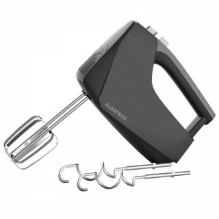 Mixer de mana Albatros MXA550B,550 W,5 viteze + funcAąĹ  ie Turbo,accesorii teluri si carlige,Negru