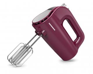 Mixer de mana Heinner Charm HM-350BGL, 350W, 5 Viteze, Decoratiuni Inox, Burgundy