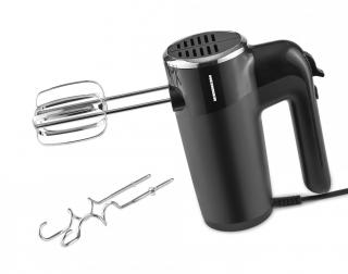 Mixer de mana Heinner HM-300BK, 300W, 6 viteze+turbo, 2 seturi accesorii inox, Negru