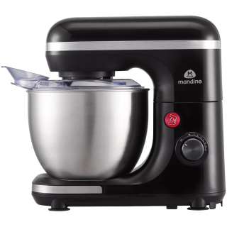 Mixer planetar Mandine MSM1000-21, bol inox 5 L, 1000 W, Negru