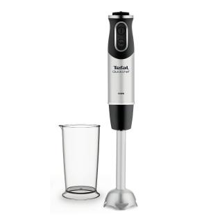 Mixer vertical Tefal Handblender QuickChef HB658838, 1000W, 20 de viteze, Functie Turbo, Picior pasator din metal, Pahar gradat 800ml, Argintiu