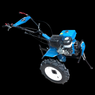 Motocultor pe benzina Hyundai HY-MC105, putere 14 CP, 420 cmc, latime maxima de lucru 105 cm, adancime de frezare 10-30 cm, freza de pamant si roti de cauciuc, albastru