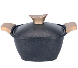 Oala Neoklein SCS22-Black, cu capac, 22 cm, 3.7 L, aluminiu turnat, invelis anti-aderent, Negru