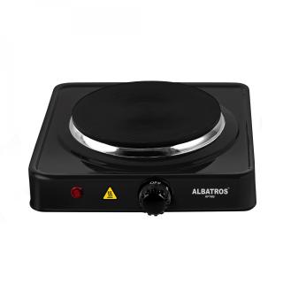 Plita electrica Albatros AP16B,1500 W,1 arzator,material de lucru fonta,ProtecAąĹ  ie la supraA, sA  ncA, zA ƒlzire,Neagra