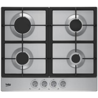 Plita incorporabila Beko HIAG64225SX, Gaz, 4 arzatoare, Inox