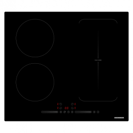Plita incorporabila Heinner HBHI-M4ZB1FXTC, Inductie, 4 zone de gatit, Bridge, Boost, Control touch, Timer, Protectie copii, Indicator caldura reziduala, 60 cm, Negru