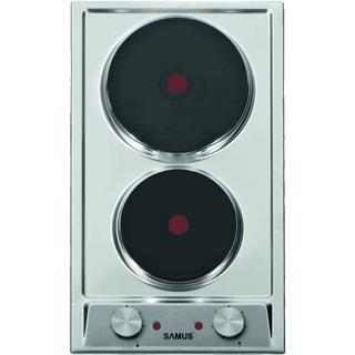 Plita incorporabila Samus PSE-32SX,2 arzatoare electrice,Panou de control frontal,Siguranta la arzatoare,Inox