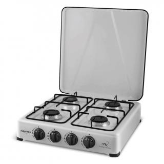 Plita pe gaz Albatros APG42S, 4 arzatoare, 6,2 kW,GrA ƒtar metalic emailat,Butoane ergonomice,Argintie