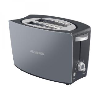 Prajitor de paine Albatros CONFORT,2 felii,800 W,8 trepte de prA, zA ƒjire,dezgheAąĹ  are, reA, sA  ncA, zA ƒlzire,Argintiu