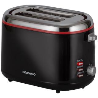 Prajitor de paine Daewoo DBT70B, 900 W, functie reincalzire, functie decongelare, carcasa Cool Touch, Negru