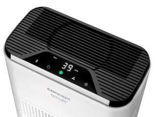 Purificator de aer Concept CA1030, Putere 40 W, Trei stagii de filtrare a aerului + Ionizator, Circulatie aer 200 m3   h, 3 viteze de purificare a aerului, Timer, Senzor particule praf cu display LED,