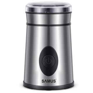 Rasnita de cafea Samus COFFINO, 200 W,Capacitate 60 g,Pentru boabe de cafea, nuci, condimente,lame din inox,Inox