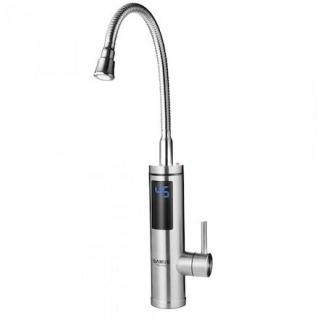 Robinet electric Samus FLEX STYLE, 3300 W,Temperatura apa 30-60A, sA  C,Presiune apa 0,04 - 0,6 Mpa,Maner monocomanda,Afisaj temperatura apa,Inox
