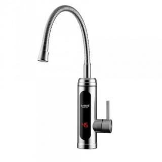 Robinet electric Samus WATER FLEX,3000 W,Temperatura apa 30-60A, sA  C,Presiune apa 0,04 - 0,6 Mpa,Maner monocomanda,Afisaj temperatura apa,Inox