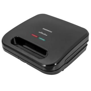 Sandwich-maker 3in1 Daewoo DSM300, Putere 800W, placi neaderente, placi Interschimbabile, sandwich, gofre, grill, indicator luminos incalzire, termostat, maner Cool Touch, clapeta de blocare, negru