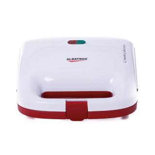 Sandwich-maker Albatros S2A-750,750 W,PlA, zA ƒci de lucru tip grill antiaderente,CarcasA, zA ƒ termoizolantA, zA ƒ din plastic,Alb