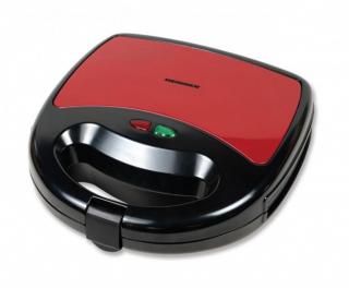 Sandwich-maker Heinner Garnet 750 SM-K750BKRX, 750W, plite fixe, invelis antiaderent, capacitate: 2 sandwich-uri, Negru Rosu