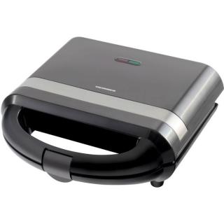 Sandwich-maker Heinner SM-H700BK, 700 W, placi antiadezive fixe tip grill, Negru