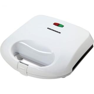 Sandwich-maker Heinner SM-K750W, 750 W, placi antiadezive fixe tip grill, Alb