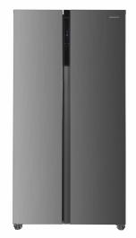 Side by side Heinner HSBS-H442NFXE++, 436 l, No Frost, Display, functie smart, Congelare si racire rapida, Clasa E, H 177 cm, Aspect inox