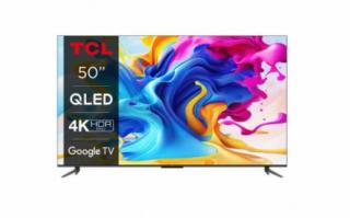 Televizor TCL 50C645, 126 cm,QLED, Smart Google TV, 4K Ultra HD, Clasa G (Model 2023), Negru