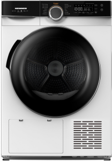 Uscator de rufe Heinner HHPD-M10K3A+++, Pompa de caldura, 10 kg, Inverter, 14 programe, Clasa A+++, Control touch, Functie Anti-Sifonare, Program Sterilizare, Iluminare cuva, Alb
