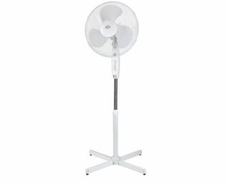 Ventilator cu picior DCG VE1625, Putere 40 W, Diametru 40 cm, 3 trepte de viteza, Inaltime reglabila 1.3 m, Oscilare la 90 grade, Alb