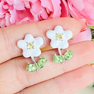 Cercei Clips Floricele Albe