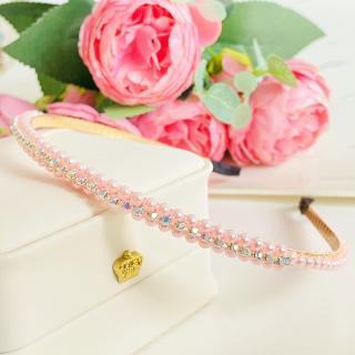 Cordeluta Par   Coronita Perle Cristale - Roz