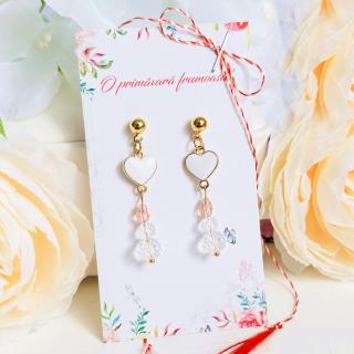 Martisor Cercei Inimi Albe