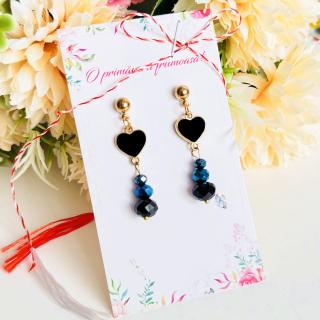 Martisor Cercei Inimi Negre