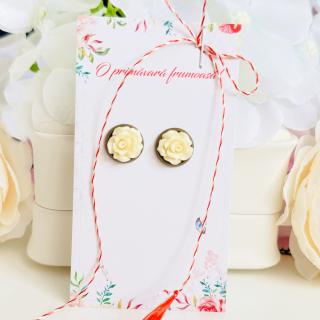 Martisor Cercei Mini Trandafiri Crem