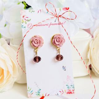 Martisor Cercei Trandafiri Mov