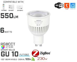 Bec led inteligent GU10 6W RGB+CCT 230V Zigbee FUT106Z