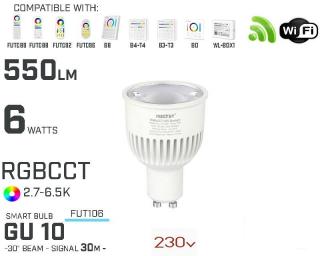 Bec led inteligent GU10 6W RGB+CCT 230V