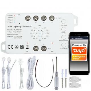 Controler de scara 2x PIR Senzor Miboxer WiFi TUYA 12-24V 25A