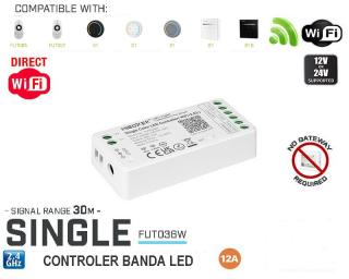 Controler MONO 12V-24VDC 12A WiFi FUT036W