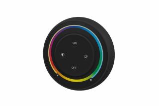 Panou de perete RGB + CCT Round 1-zone 2xAAA Negru S2-B