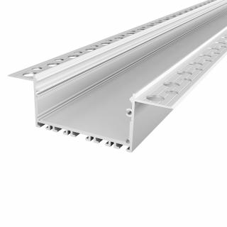 Profil Aluminiu LED argint anodizat GK23-7 Dispersor opal 2M