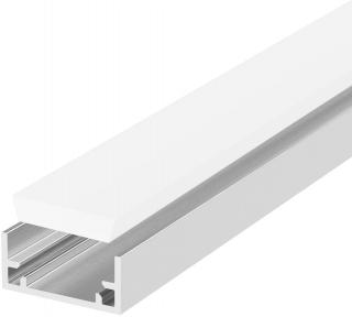 Profil Aluminiu LED argint anodizat P11-1 Dispersor opal 2M