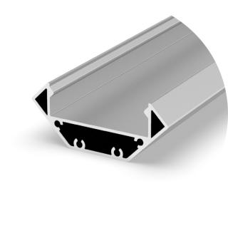 Profil Aluminiu LED argint anodizat P3-3 Dispersor opal 2M