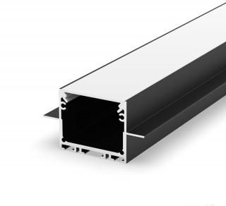 Profil Aluminiu LED negru P22-2 Dispersor opal 2M